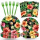 thumbnail image 1 of Juego de Vajilla Tedercle 100 piezas – Fiesta Hawaiana Luau, 1 of 7