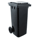 thumbnail image 3 of Basurero Contenedor Industrial 120 Litros Con Tapa Y Ruedas Marca Reyplast Gris Oscuro Tapa Verde Oscuro, 3 of 8