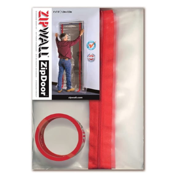 Kit de barrera contra el polvo para puertas con cremallera ZIPWALL ZipDoor ZDS Standard