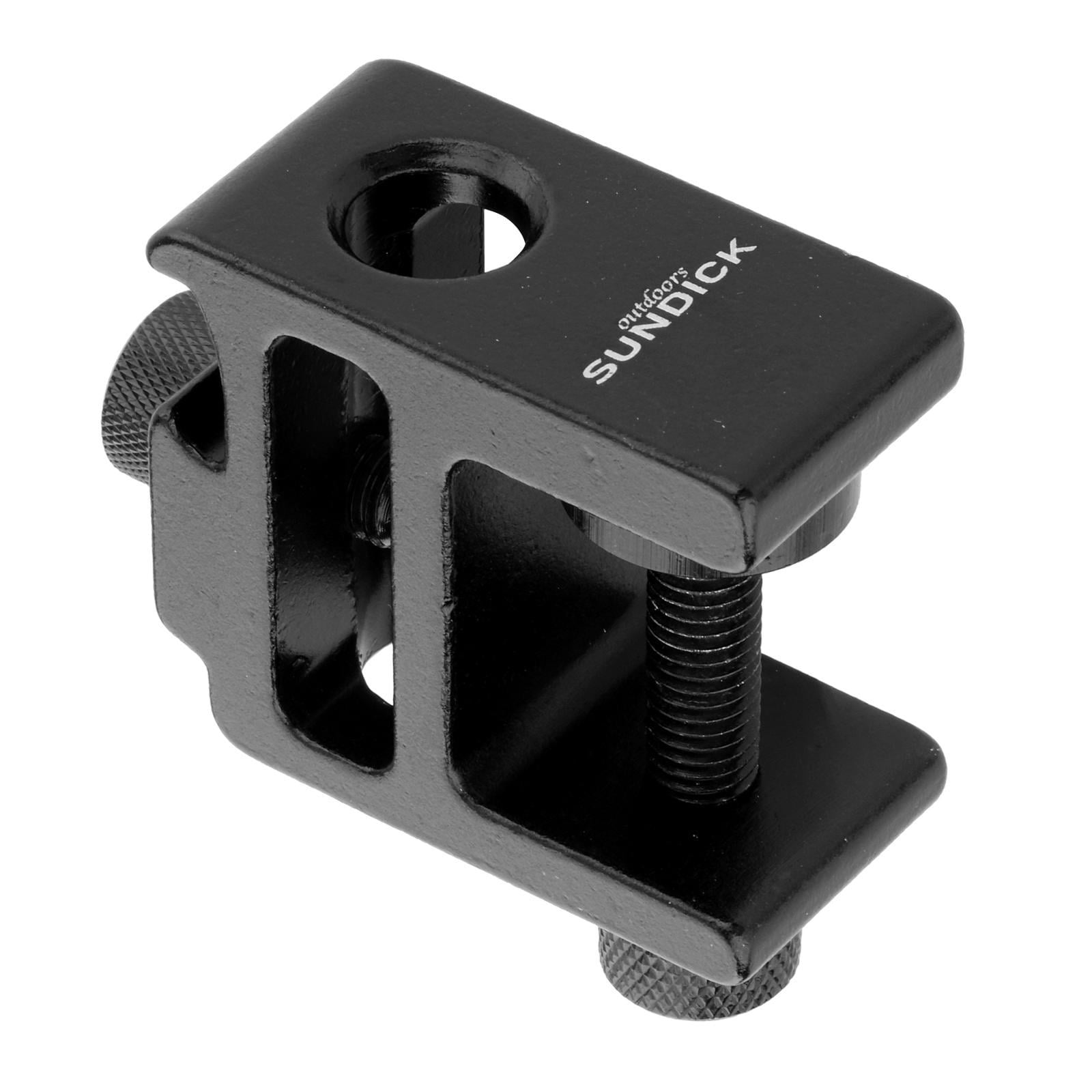 Magideal - Soporte De Lámpara De Abrazadera De Abrazadera De Fijación De Interior De Aluminio Para Exteriores Soporte De Lámpara De Ajustable Universal , Negro