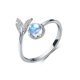 thumbnail image 2 of Anillo Para Dama Plata real Sterlina 925 Joyería fina Cola delfín con circonio, 2 of 3