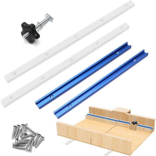 21P Table Saw Sled Kit, Crosscut Sled Kit con barras ingletadoras para sierra de mesa