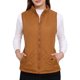 thumbnail image 1 of INSPIRE CHIC Chalecos de Abrigo para Mujer Cuello Alto Chaleco Acolchado con Cremallera Marrón Silla XS, 1 of 7