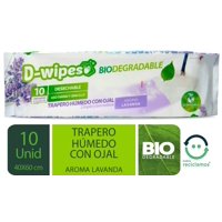 Trapero Húmedo D-Wipes Biodegradable Lavanda 10 Un
