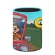 thumbnail image 3 of Tropa Goofy-theme Cylinder Pen Holder Pencil Organizer with Flannel Lining PVC Leather Material Cardboard Base for study work 10*8CM, 3 of 6