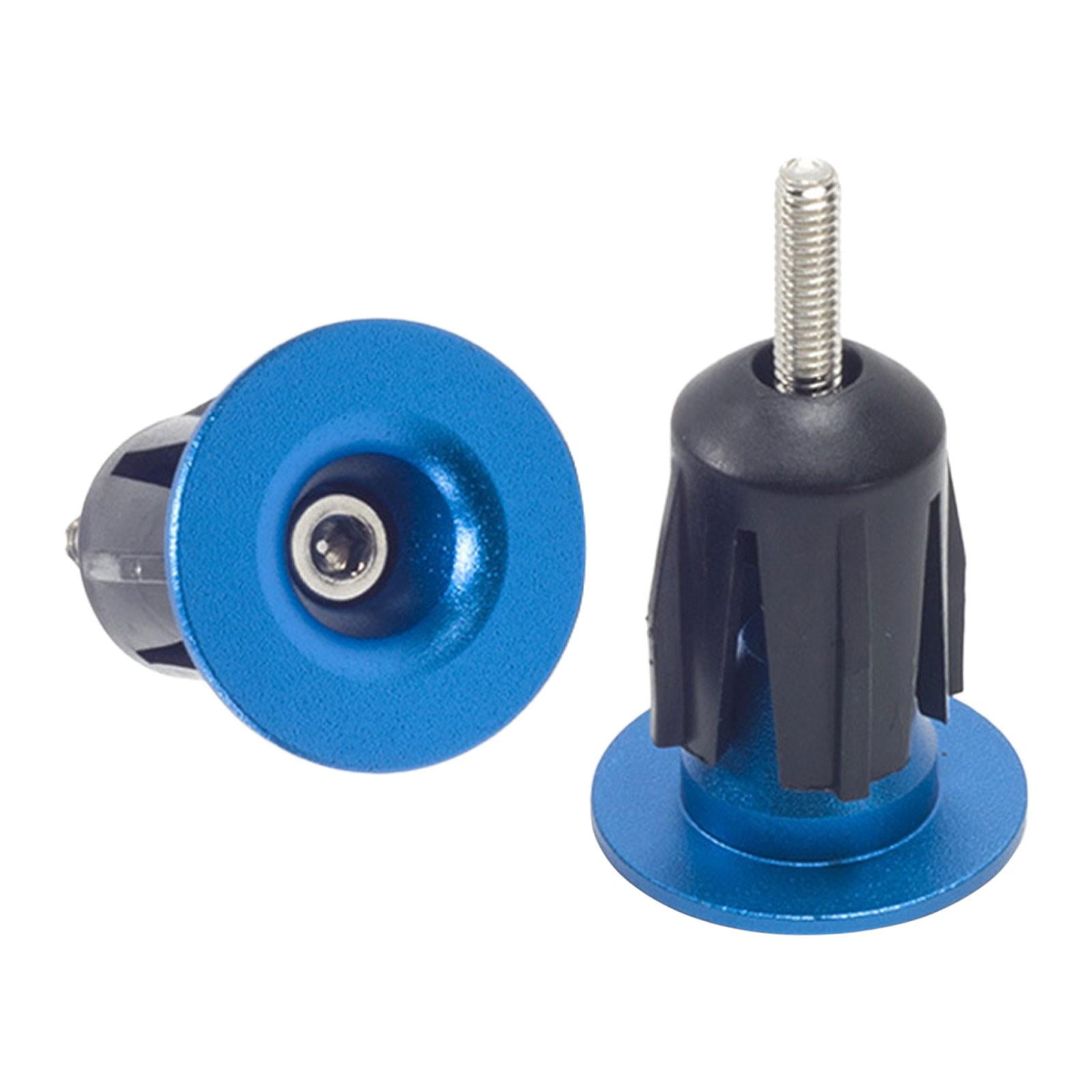 Magideal - 2 Tapones Para Extremos De Manillar De Bicicleta, Tapas Para Extremos De Manillar, Piezas De Fácil Instalación, Tapones Para Extremos De Barra Para Ho Azul