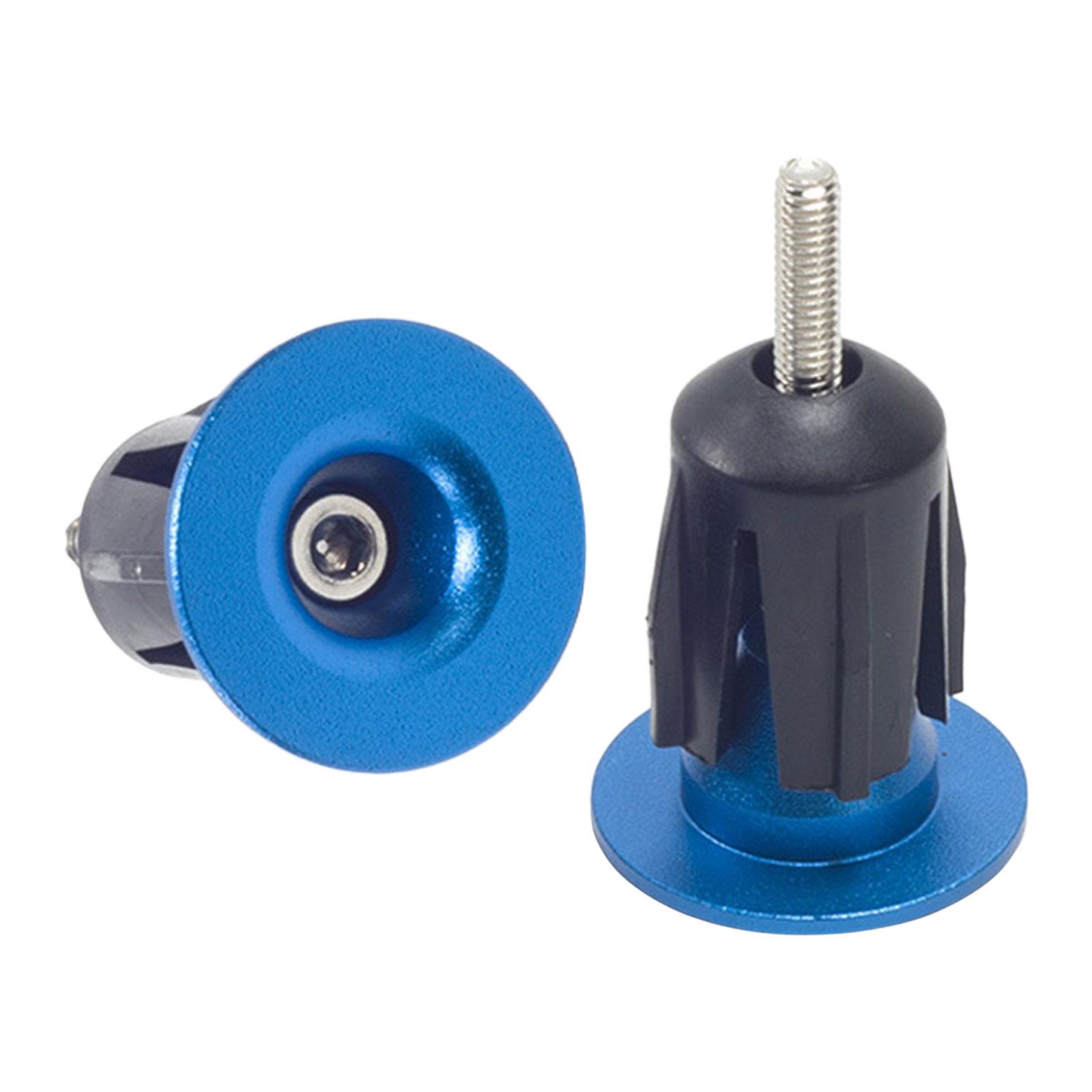 Magideal - 2 Tapones Para Extremos De Manillar De Bicicleta, Tapas Para Extremos De Manillar, Piezas De Fácil Instalación, Tapones Para Extremos De Barra Para Ho Azul