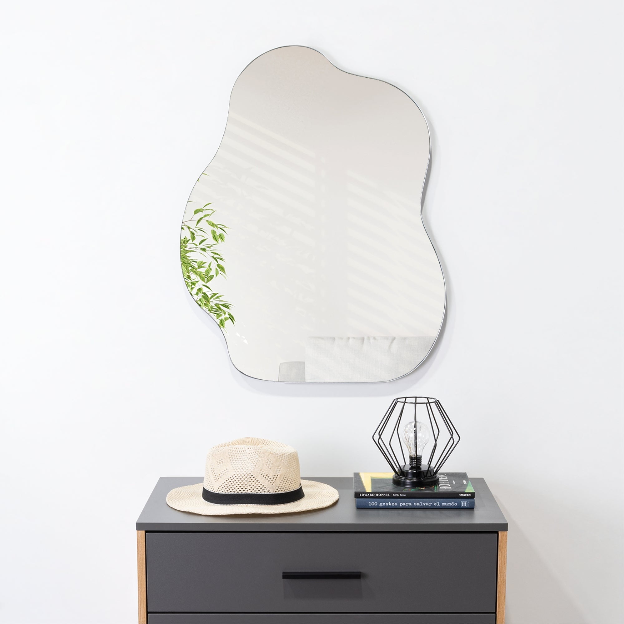 Fmfurniture - Espejo 70x55x1,9 Cm Forma Irregular