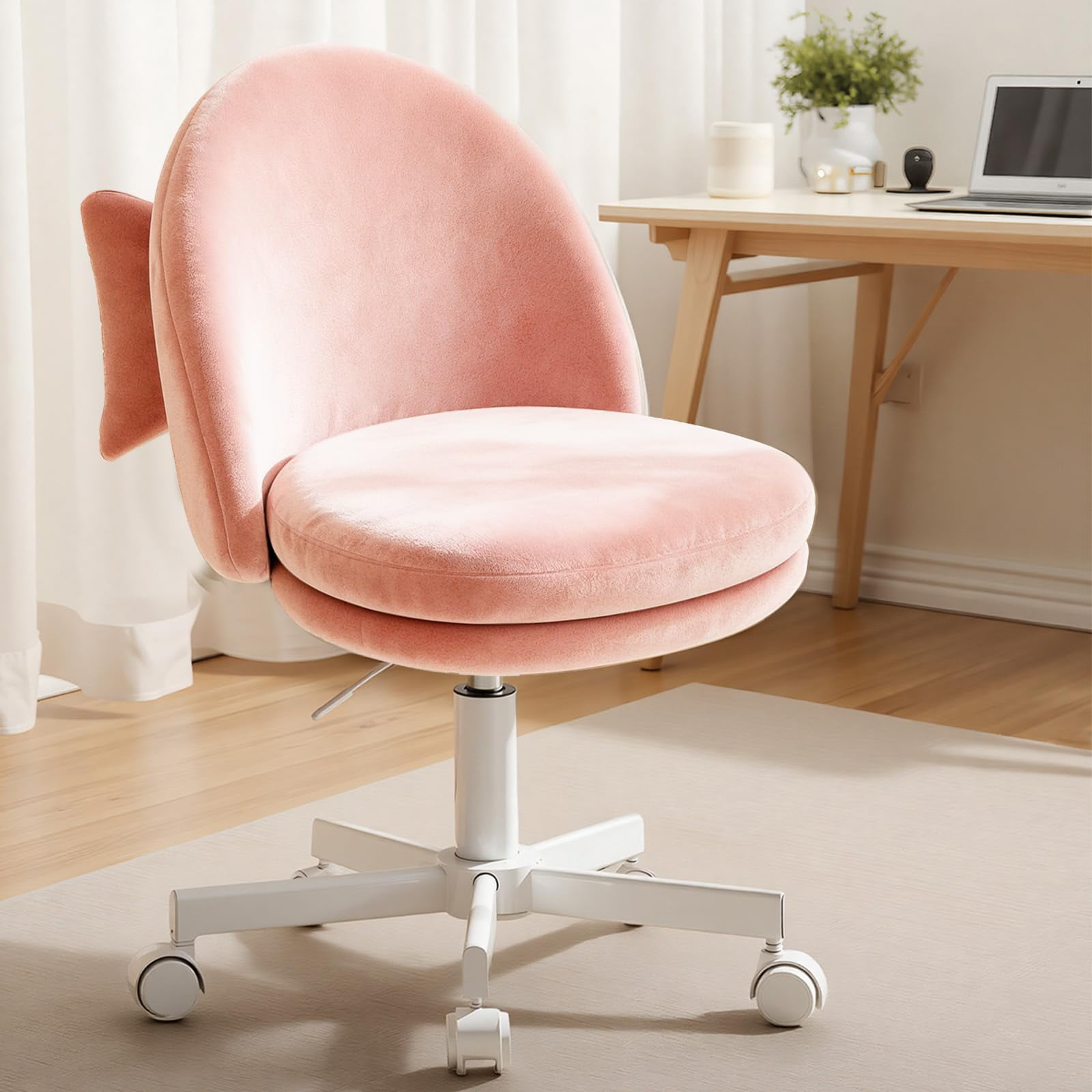 Silla De Oficina Gtplayer Velvet Tall Con Ruedas Y Almohada Lumbar