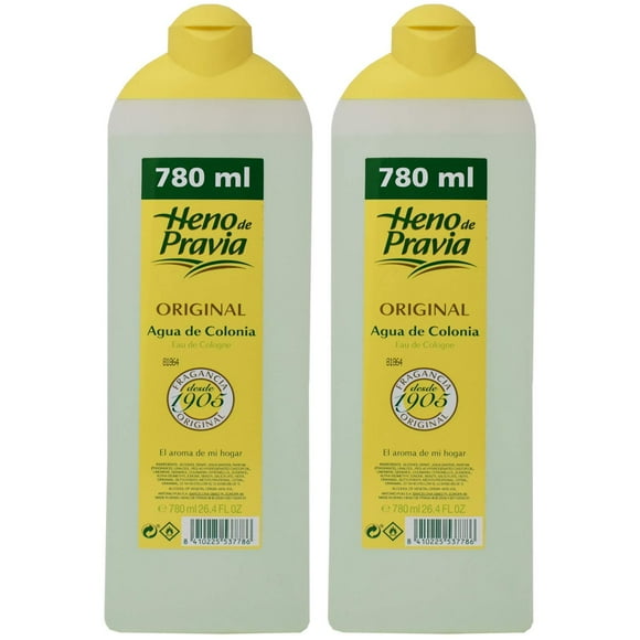 Agua de colonia original Perfume Heno de Pravia, 780 ml (paquete de 2)