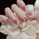 thumbnail image 1 of 24 pcs Pink Love Heart Press On Nails - Full Cover Acrylic Fake Nails with French Coffin Design - Glue On False Nails for Women and Girls, 1 of 2