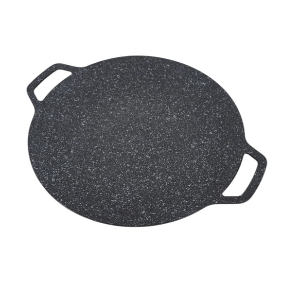 Plancha Antiadherente Redonda 33 cm con Asas Budare Ideal para Pizza Pan Tortillas y Parrilla