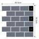 thumbnail image 2 of Mosaico Autoadhesivo Decorativo 3D - Ladrillo - 30.5 Gris, 2 of 3