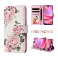 Foxdock Funda Tipo Cartera Floral Para Samsung Galaxy S23 Ultra ,Funda Con Tapa De Cuero Pu, Protección Antigolpes Con Ranuras Para Tarjetas Y Soporte