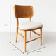 thumbnail image 4 of Pack de 2 Sillas de Estilo Natural con Respaldo Tejido y Asiento Acolchado, 4 of 7