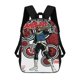 thumbnail image 1 of Bullseye-theme Backpack, Campus style schoolbag Bookbag with Adjustable Shoulder Straps And Large Zip Compartment, Unisex Travel Bags., 1 of 6