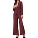 thumbnail image 1 of Traje de Negocios INSPIRE CHIC para Mujeres Conjunto de 2 Piezas sin Cuello para Maestras Regreso a Clases Conjunto de Trabajo Blazer y Pantalones L Rojo Oscuro, 1 of 6