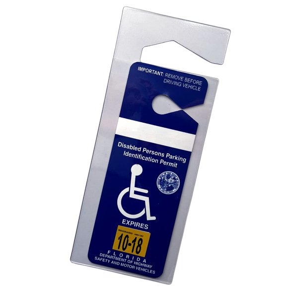 Soporte para Placa de Estacionamiento para Discapacitados Specialist ID - Pack de 20, Plástico Transparente