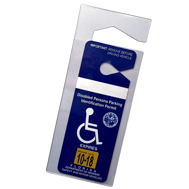 Soporte para Placa de Estacionamiento para Discapacitados Specialist ID - Pack de 20, Plástico Transparente