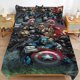 thumbnail image 1 of Captain America Bedding Sets Ultra Soft Skin-Friendly Duvet Cover 3 Piece, Cute Comforter Cover Bed Set for Boys Girls Kids, 1 of 5