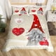 thumbnail image 1 of Xmas Bedding Sets Scandinavian Christmas Santa Gnomes Comforter Cover Snowing Santa Claus Bedding Sets for Kids Boys Girls Romantic Candlelight Quilt Cover 3 Pieces Queen Size, 1 of 5