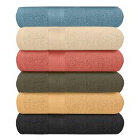 Ecotowel - Towels Eco Towels, Paquete De 6 Toallas De Baño, 100% Algodón, 70 Cm X 140 Cm