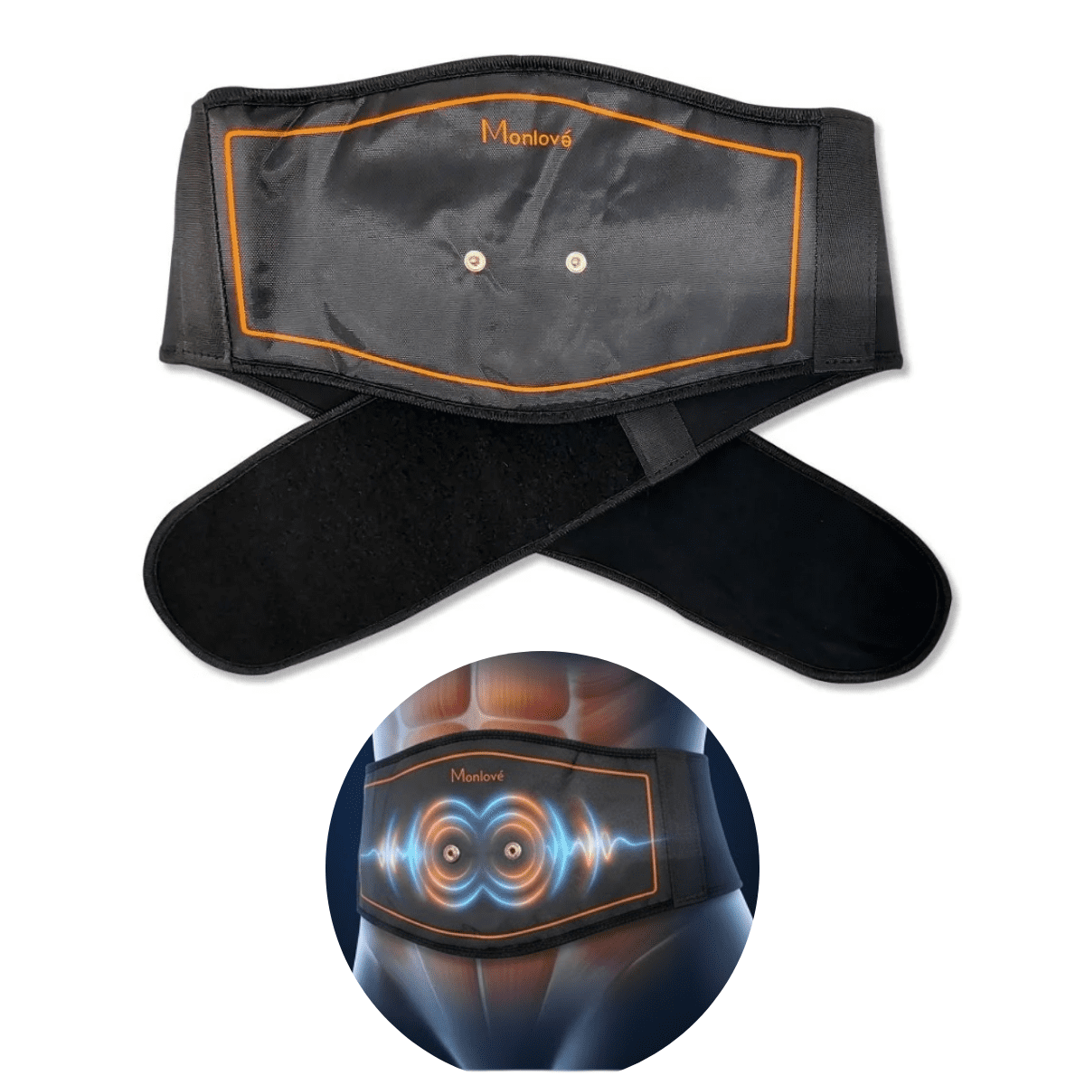 Genérica - Cinturón Electroestimulador Muscular Abdomen Recargable