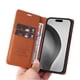 thumbnail image 5 of Funda Billetera de Cuero para iPhone 16 Pro Max con Tarjetero y Soporte - Tapa Magnética Marrón, 5 of 6