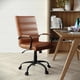 thumbnail image 3 of Silla de escritorio Flash Furniture Whitney con respaldo medio, cuero marrón, 3 of 8