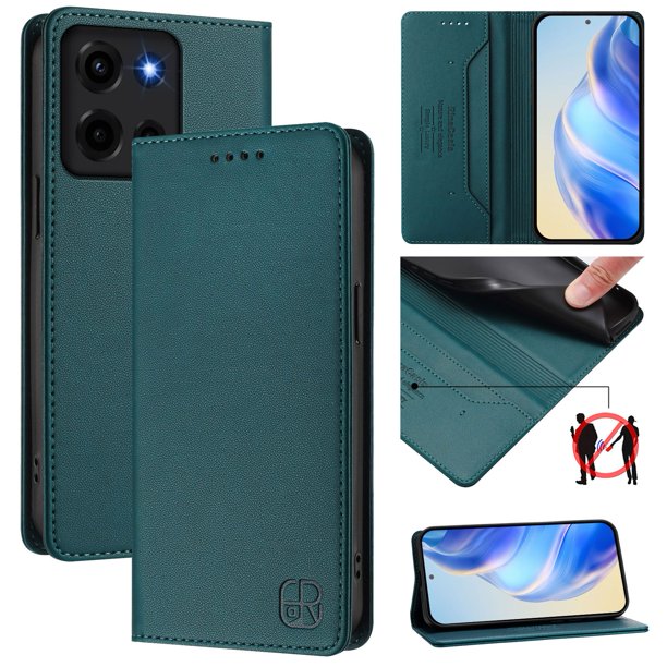 Funda Billetera con Soporte para Motorola Moto G 2026 5G Bloqueo RFID Plegable Verde oscuro