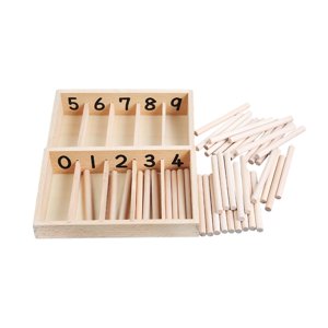 Magideal - Caja De Husillo Montessori Para Enseñanza, Herramienta Preescolar Para Niños, Conteo De Bebés, Juguetes Matemáticos De Desarrollo Temprano Para Niños