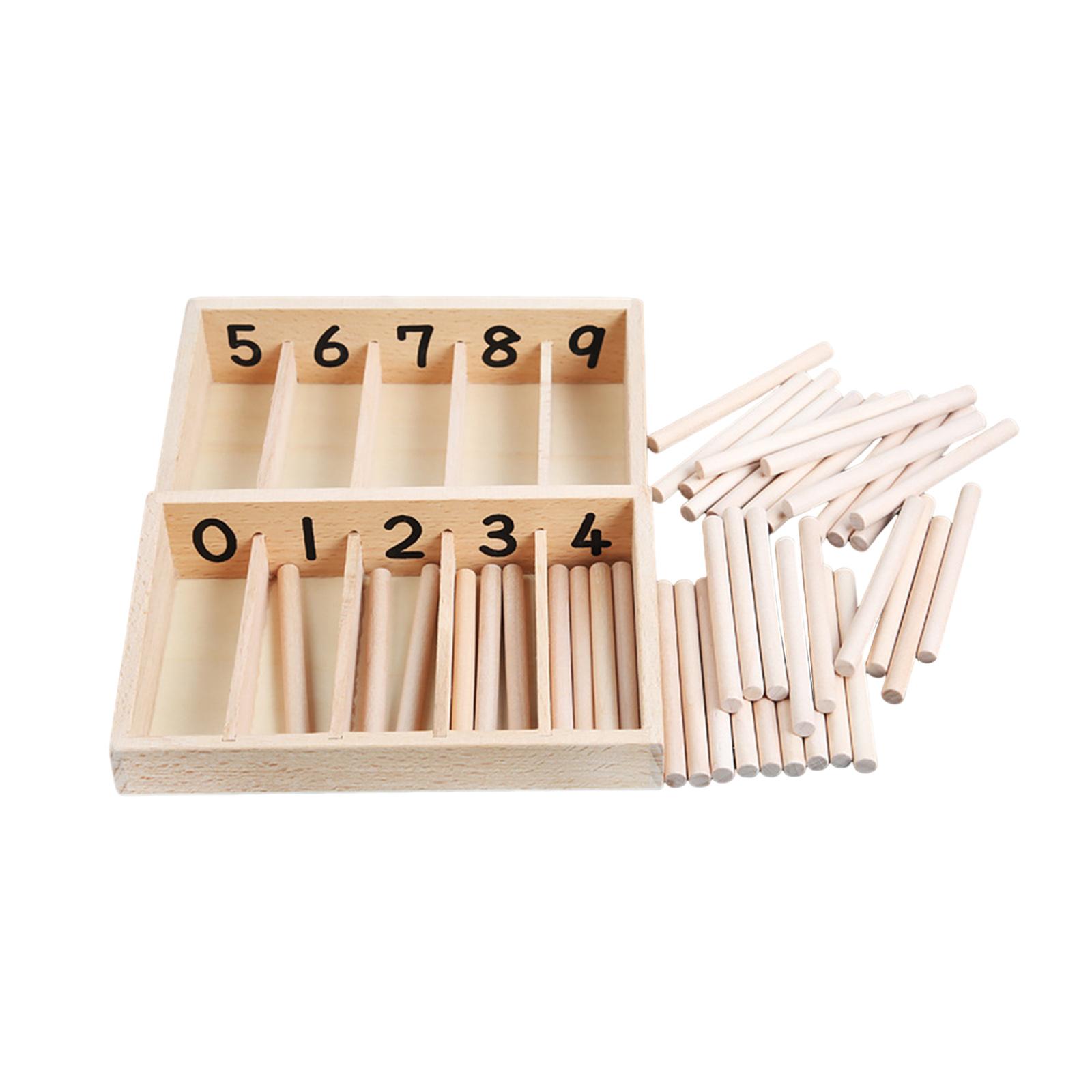 Magideal - Caja De Husillo Montessori Para Enseñanza, Herramienta Preescolar Para Niños, Conteo De Bebés, Juguetes Matemáticos De Desarrollo Temprano Para Niños