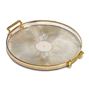 Bothyi - Bandeja Multifunción Para Servir Con Asas, Bandeja De Postre Para Fiesta, Color Dorado Claro