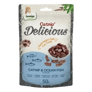 Dentalight - Snack Catnip Delicious Pescado Oceánico 50Gr