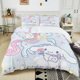 thumbnail image 2 of Kawaii Cinnamoroll Print Bedding Set 3PC 1 Duvet Cover 2 Pillowcases Adult and Children Bedding Set Luxury Girls Gifts, 2 of 5