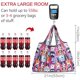 thumbnail image 3 of Bolsas reutilizables, bolsas de compra plegables, bolsas reutilizables para la compra, paquete de 6, ecológicas, grandes, plegables, resistentes y lavables, 53 x 69 x 10 cm, 3 of 7