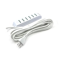 Drl - Alargador Múltiple 5Mts 10A Zapatilla 6 Posiciones Led Sec Blanco