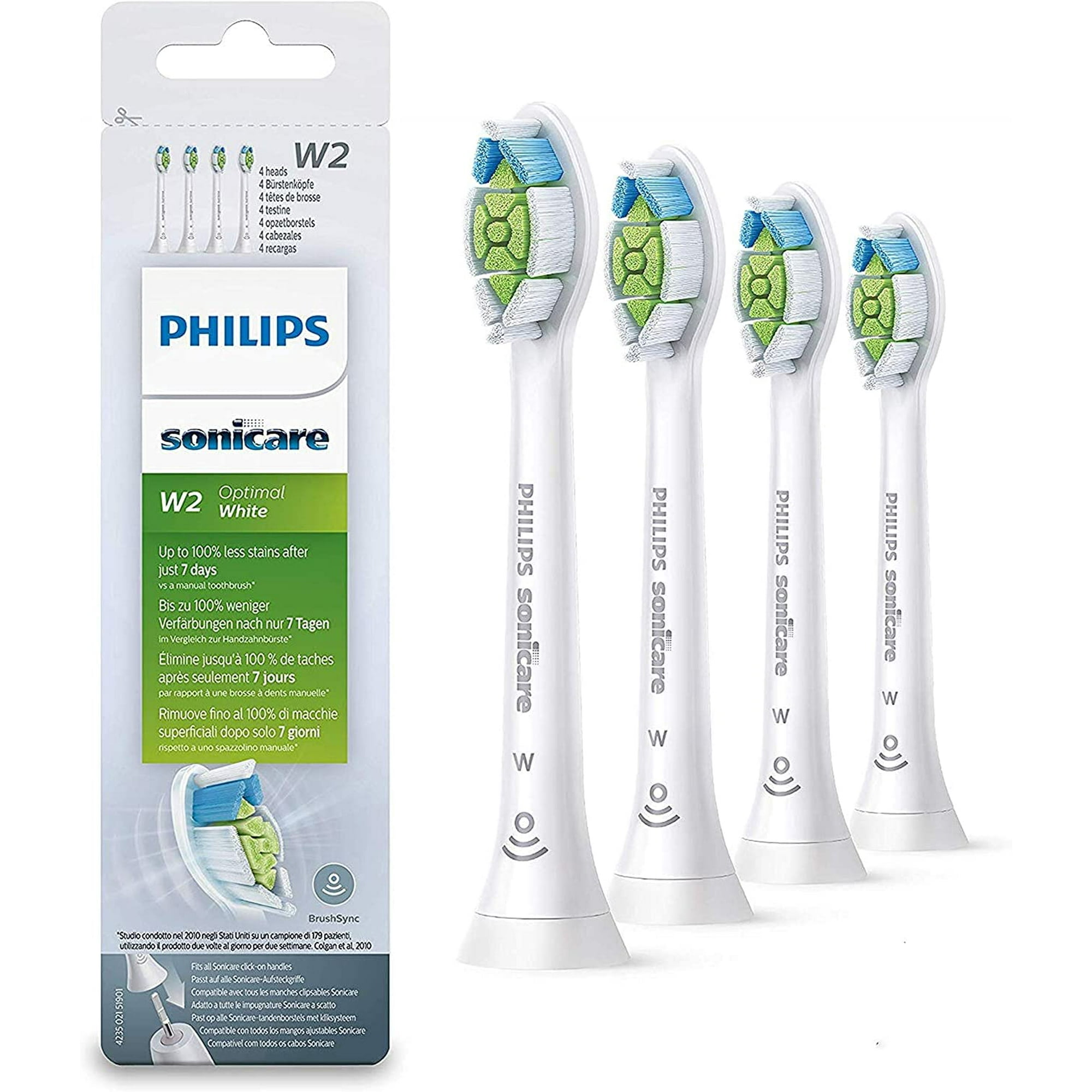 Cabezales De Repuesto Philips Sonicare, Color Blanco, Paquete De 4