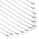 thumbnail image 1 of Uxcell 20 paquete de cadenas de collar de 17.7 pulgadas a granel 2.5mm cadenas de cable plateadas con cierres de langosta para hacer joyas, 1 of 7