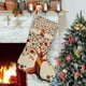 thumbnail image 1 of Life Tree Tema: Calcetines de Navidad, fino lino blanco para colgar en escaleras y chimenea, decoración navideña para el hogar, regalo de Navidad. 45cm × 32cm, 1 of 5