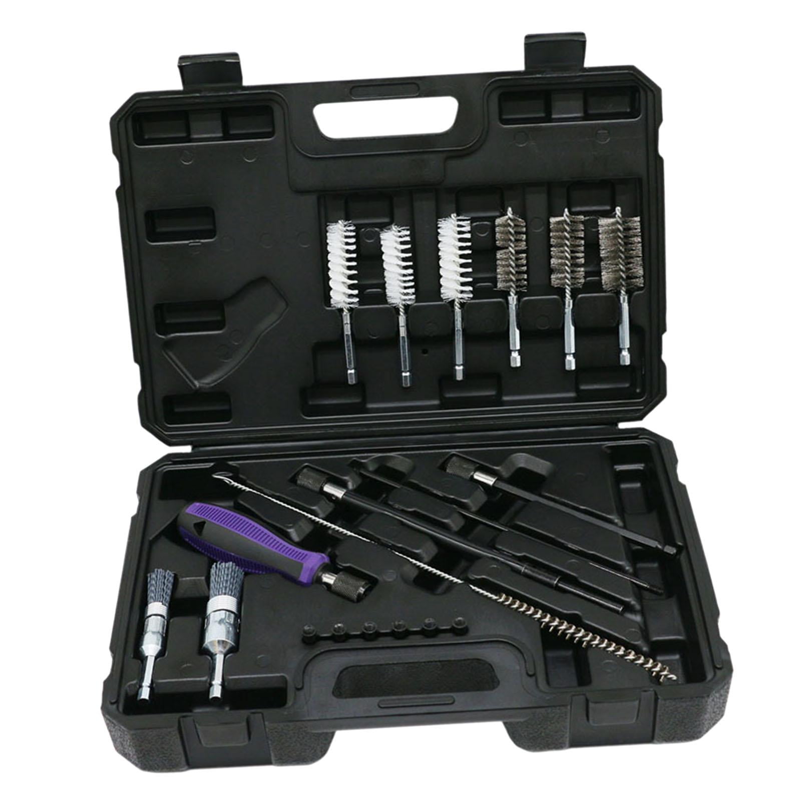 Magideal - Juego De Limpieza De Base De Inyector De Combustible, Juego De Limpieza De Inyector De Camión Multifunción, Resistente Al Desgaste, Juego De Limpieza