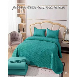 Genérico - Sabana Con Cubrecama 2 Plazas