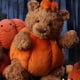 thumbnail image 3 of Oso de peluche de calabaza regordete de 13,77 pulgadas, lindo oso marrón de Halloween con traje de calabaza, oso de peluche de dibujos animados ultrasuave, oso peludo kawaii para decoración del hogar, 3 of 7