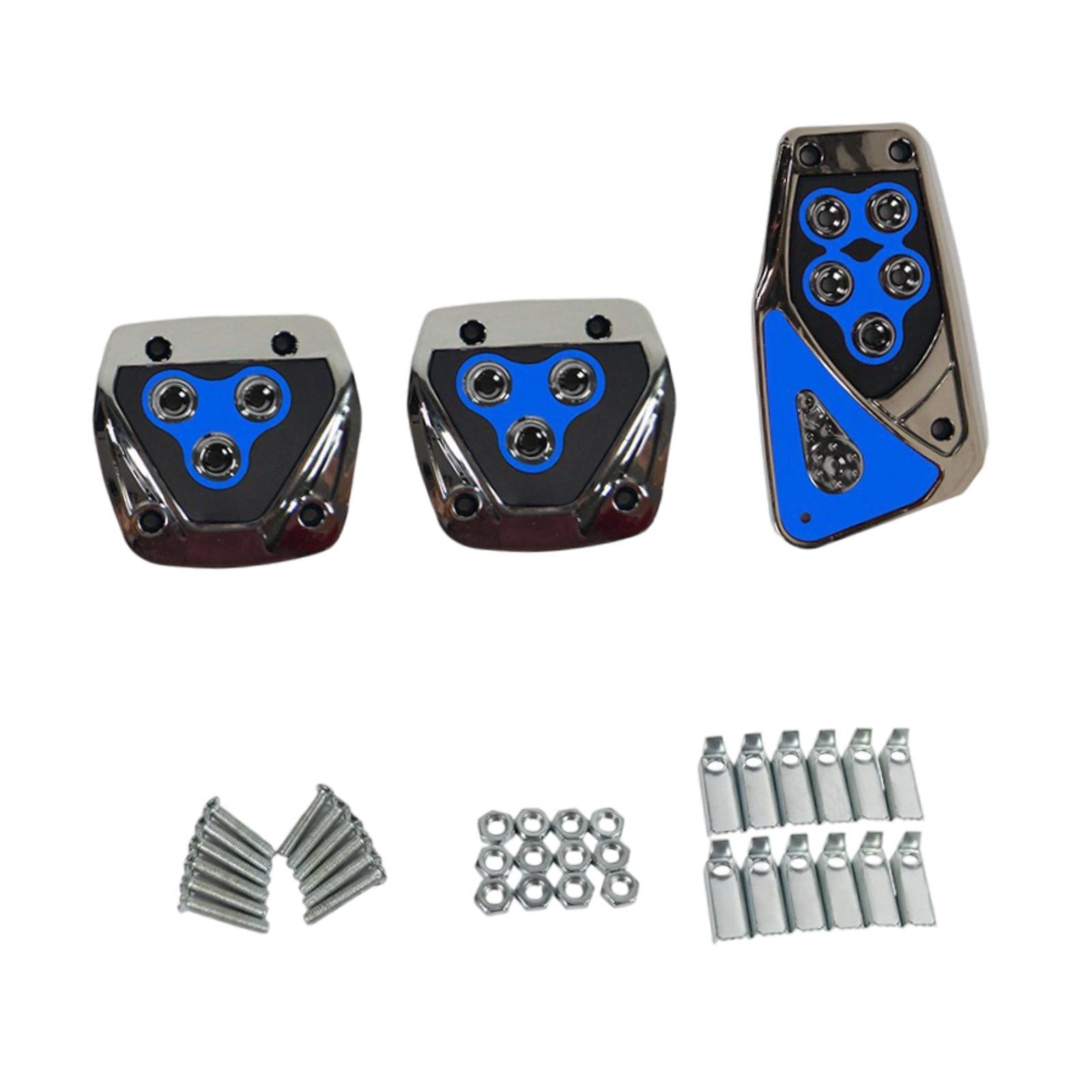 Magideal - Pedales De Pie Del Automóvil Conjunto De Frases Fáciles De Instalar Reemplazo Del Del Freno De Reparación De Mantenimiento Reemplazos Para Engranaje Manual Azul