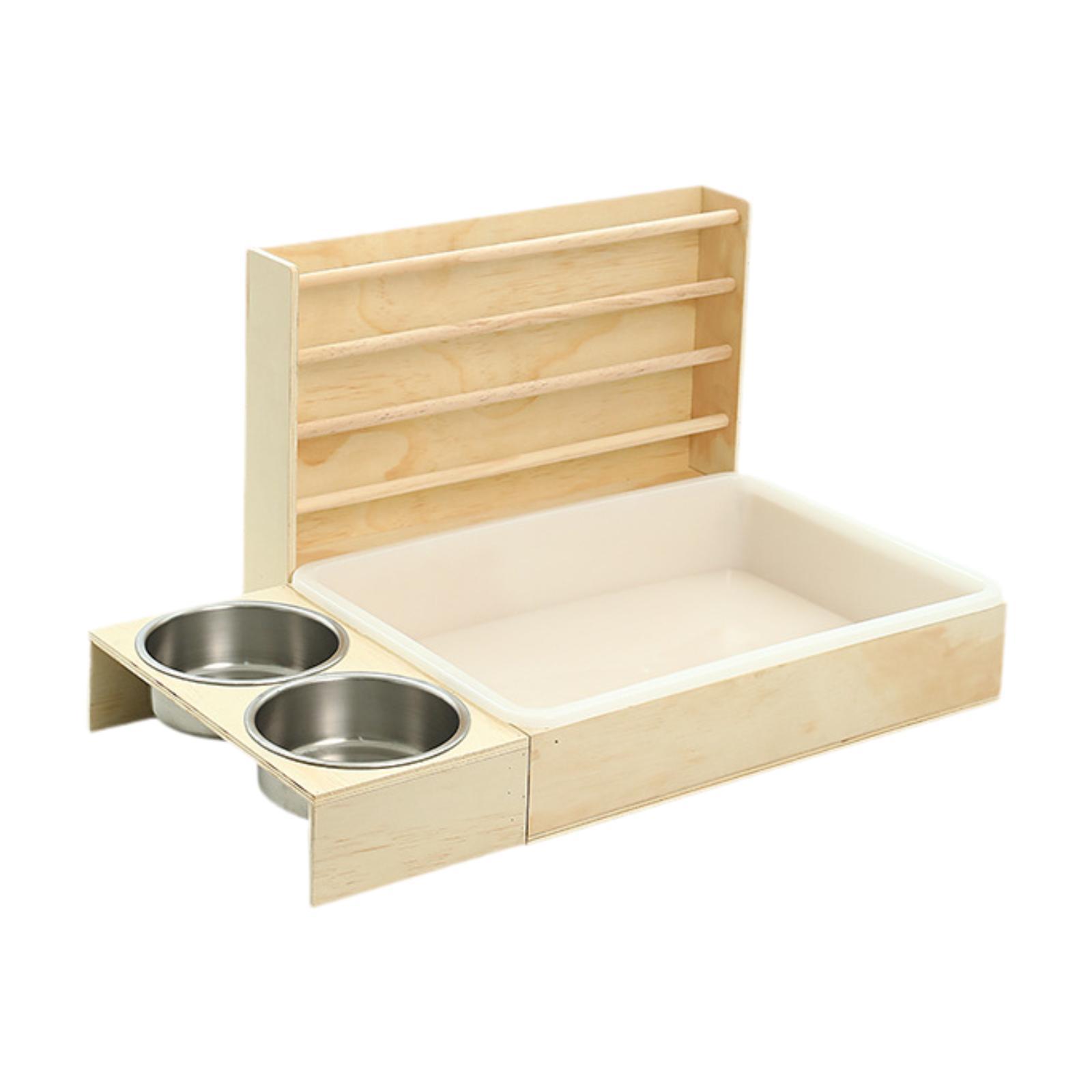 Magideal - Comedero De Madera Para Heno De Conejos, Soporte Para Heno Para Animales Pequeños, Juguete De Enriquecimiento Fácil De Limpiar, Juguete De Búsqueda De