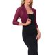 thumbnail image 4 of INSPIRE CHIC Bolero de Mujer Semi Transparente con Mangas 3/4 Cárdigan Corto Burdeos XL, 4 of 6