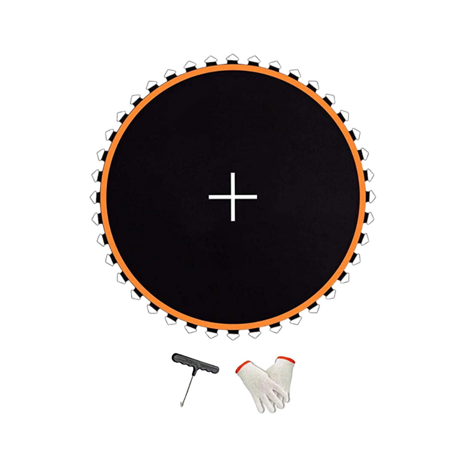 Ioensy - Estera De Trampolín, Estera De Reparación De Malla, Estera De Salto Resistente Para Juegos, Práctica Al Aire Libre, 8 Pies Con 42 Hebillas