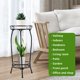 thumbnail image 4 of Soporte para plantas Kavlium para interiores y exteriores, 2 niveles, 69 cm, metal negro, 4 of 6