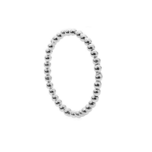 Anillo de Plata Anti Estrés Camino de Esferas