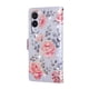 thumbnail image 4 of FOXDOCK Funda Tipo Cartera Floral para Samsung Galaxy S25 Edge ,Funda con Tapa de Cuero PU, Protección Antigolpes con Ranuras para Tarjetas y Soporte, 4 of 5
